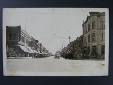 Jamestown North Dakota ND First Avenue Store Signs Real Photo Postcard RPPC 1938 picture