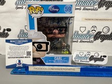 ED ASNER CARL FREDRICKSEN DISNEY UP SIGNED AUTOGRAPHED FUNKO POP BECKETT BAS COA picture