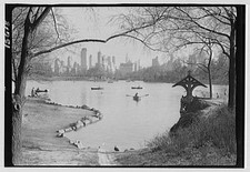 Photo:New York City Central Park Lake 1910s 77th St Skyline Boating View picture
