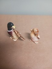 Kasuga Ware VINTAGE PORCELAIN CERAMIC GEESE SALT & PEPPER SHAKERS,  JAPAN.  picture