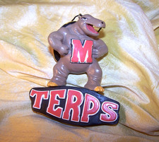 NICE University of Maryland resin Terps mascot Christmas ornament 3 5/8
