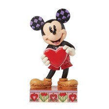 Enesco Jim Shore Disney Traditions Mickey Holding Heart Figurine, 4.88 Inch picture