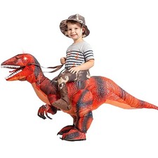 GOOSH Inflatable Dinosaur Costume Kids Halloween Costumes Boys Girls Funny Blow picture