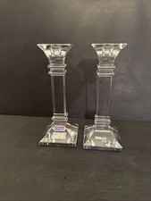 Waterford Marquis Crystal Treviso Candlestick Holders 8” T picture