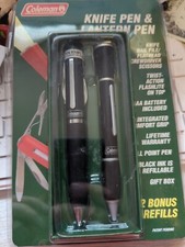 Rare COLEMAN PEN KNIFE & Lantern Pen Set Sealed Multi tool Scissors Screwdriver  picture