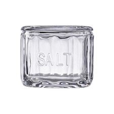 TableCraft Glass Salt Cellar with Lid, 10 oz, Vintage Storage Container picture