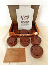 Vintage Store Display 1973 Snow-Proof Leather Tin 12pc Master Case Livonia NY picture