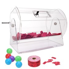 Uimoso Acrylic Raffle Drum Lottery Cage Holds 10000 Tickets or 300 Bingo Balls picture