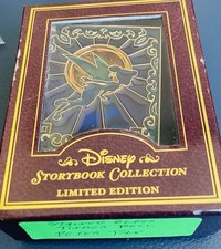 Disney Tinker Bell Peter Pan Storybook Jumbo Pin Authentic Stained Glass Look picture