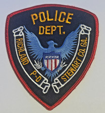 Vintage Richland Georgia Police Patch Uniform Take Off picture