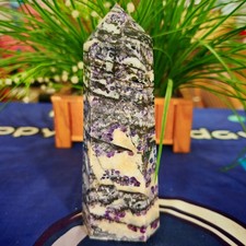 2.75LB Polishing and healing of natural colored fluorite crystal tower1250g picture