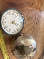 7 Jewel Welby World Globe Desk Alarm Clock Germany Tested/Works Globe Only (o38 picture