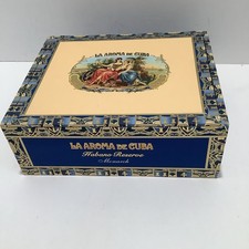 Ashton La Aroma De Cuba Monarch Empty Wooden Cigar Box 8⅛x6⅝x3, Exc picture