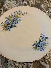 Rosina Fine Bone China Plates and Cups – Forget-Me-Not Pattern Set picture
