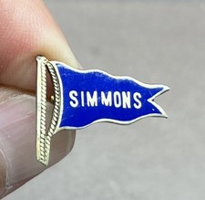 Vintage Simmons College Enamel Pinback  Sterling Silver Pin University Boston picture