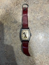VTG 1940s Ingersoll US Time Mickey Mouse Watch FOR PARTS REPAIR Runs picture