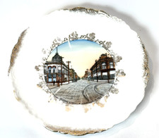 Albuquerque Street NM NEW MEXICO Antique Souvenir China TRINKET DISH PLATE picture
