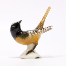 Vintage Goebel Redstart Male Bird Figurine Glossy Porcelain TMK-3 CV 31 3