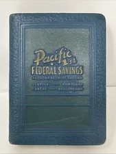Pacific 1st Federal Savings Book of Thrift Metal Coin Bank Book picture