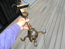 VINTAGE / ANTIQUE ALL ORIGINAL ARTS & CRAFTS MISSION STYLE 4 ARM LIGHT FIXTURE picture