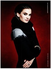 2015 Catherine Malandrino Print Ad, Sultry Exaggerated Turtleneck Sweater Dress picture