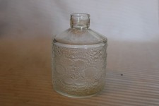 Vintage Round Clear Glass Bottle 4.5
