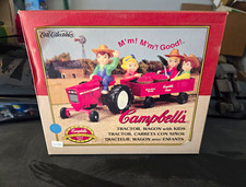 Campbell's 1998 Red Soup Tractor & Wagon w/ Kids Collectible Set w/ Box picture
