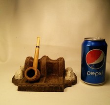 Vtg Burwood 1930-40's  Art Deco Style 4 Pipe stand Holder Westie Terrier Dog picture