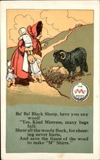 Minneapolis MN M Shirt Knitting Works Black Sheep c1910s Vintage Postcard picture