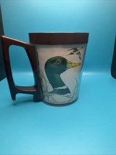 Vintage Flambeau Mallard Duck Plastic Double Wall Thermal Mug picture