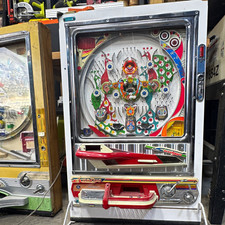 Sankyo Vintage Pachinko Machine Cabinet White Chrome Arcade Game picture
