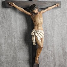 Large Jesus Christ on Cross Crucifix Religious Christian Wall Art Gift 24 inch picture