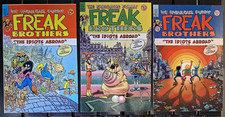 Fabulous Furry Freak Brothers The Idiots Abroad Part 1, 2,3 Rip Off Press Lot  picture