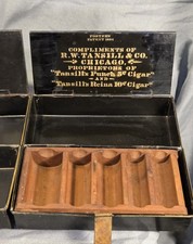Antique 1884 Tin Cigar Advertising Money Box / Change Till – R.W. Tansill & Co picture