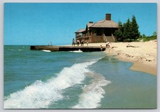 Arts and Crafts Beach House Ludington Michigan Postcard picture
