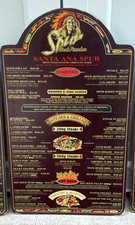 SPUR STEAK RANCHES V&A SANTA ANA SPUR 1980S WOODEN RESTAURANT MENU SOUTH AFRICA picture