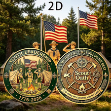 Youth Leadership Challenge Coin Collectible Boy Scout Oath 1-pc picture