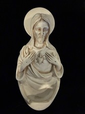 Vintage European Catholic Jesus Burning Sacred Heart - Holy Water Font picture