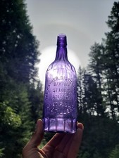 1890s Amethyst Pedaled Whiskey☆Old Dayton,St. Louis, Atlanta,St. Paul Liquor picture