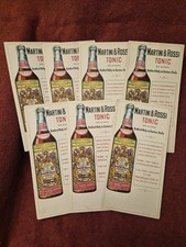 Vintage Martini & Rossi Tonic Blotter/Advertising Cards c. 1940 lot of 7 - NOS picture