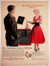 1952 Encyclopaedia Britannica Christmas Magazine Ad Kling Art picture