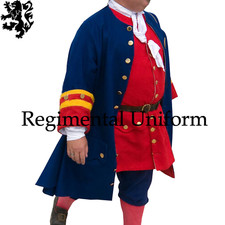 Early 1800s Soldiers Colonial 17th Century Spanish American Army Blue Wool Coat picture