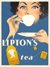 Liptons Tea Vintage Advertisement Poster Art Premium Photo Print 4 Sizes picture