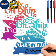 Xuhal 2 Pcs Birthday Cruise Door 10.04 inches, As Shown in the Pictures picture