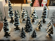 Vintage Dept 56 Ceramic Village Tree Lot 11 Evergreen Pole Pine Forest Christmas picture