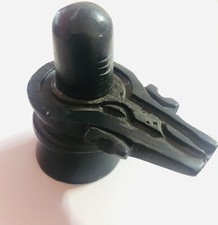 3 Inch Stone Shivling Handmade Hindu God Black Shiva Lingam Pooja /  picture
