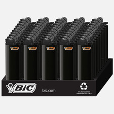 BIC Classic Maxi Pocket Lighters, Black, 50-Count Tray of Lighters. picture