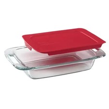 Pyrex 2qt Easy Grab 7 x 11 Glass Baking Storing Serving Dish BPA Free Lid picture