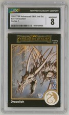 RARE 2 CGC 8 Gold Border 1991 AD&D TSR RPG Card #251 Clyde Caldwell Fantasy Art picture