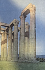 1913 Balkan Peninsula Constantinople Temple of Zeus At Olympia Ancient Delphi picture
